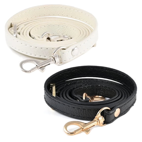 Replacement Handbag Straps, Adjustable Crossbody Wallet Straps, 2-Piece Set, White and Black