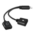thumbnail image 1 of Mini adaptador divisor Lightning Adaptador convertidor AUX de audio con doble, 1 of 6