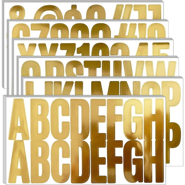 500 Piezas 30 Hojas de Pegatinas de Letras Pegatinas de Letras del Alfabeto de 2,5 Pulgadas Letras Autoadhesivas para Tablón de Anuncios Buzón Puerta Aula Decoración del Hogar
