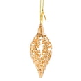 thumbnail image 1 of B Christmas Tree Gold Hollow Plastic Cone Shape Ornament Set 4Pcs For Xmas Tree Home Holiday Decoration, 1 of 6