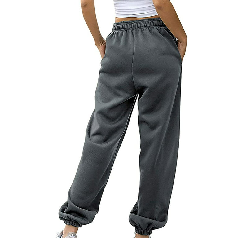  Womens High Waist Drawstring Cargo Jogger Pants Multi Pockets  Baggy Straight Sweatpants Fall Lounge Cinch Bottom Pants : Clothing, Shoes  & Jewelry