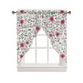thumbnail image 1 of Cortinas con cenefa CAPSCEOLL Kitchen con flores rosas, 29 x 36 pulgadas, 2 unidades, 1 of 7
