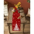 thumbnail image 4 of Table Runners 108 Inches Long Dress Scarves, Red Christmas Tree Farmhouse Coffee/Dining/Kitchen Table Runner for Living Room, Vintage Balls Snowflake Xmas Tree 13x108 Inch, 4 of 7
