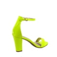 thumbnail image 2 of Rise-7 Women's Open Toe Ankle Strap Buckle Chunky High Heels Sandals Shoes ( Yellow, 7.5 ), 2 of 2