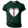 thumbnail image 3 of Pisexur T Shirts for Man , Hommes Mode Décontractée Imprimé Col Rond Pull T-Shirt Manches Courtes Blouse Vert Armée, 3TG Chemises de Golf Hommes & Chemises Hommes, 3 of 3