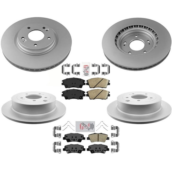 Front Rr Disc Brake Rotors Pads For 2019-21 Hyundai Tucson W/ Electric Parking