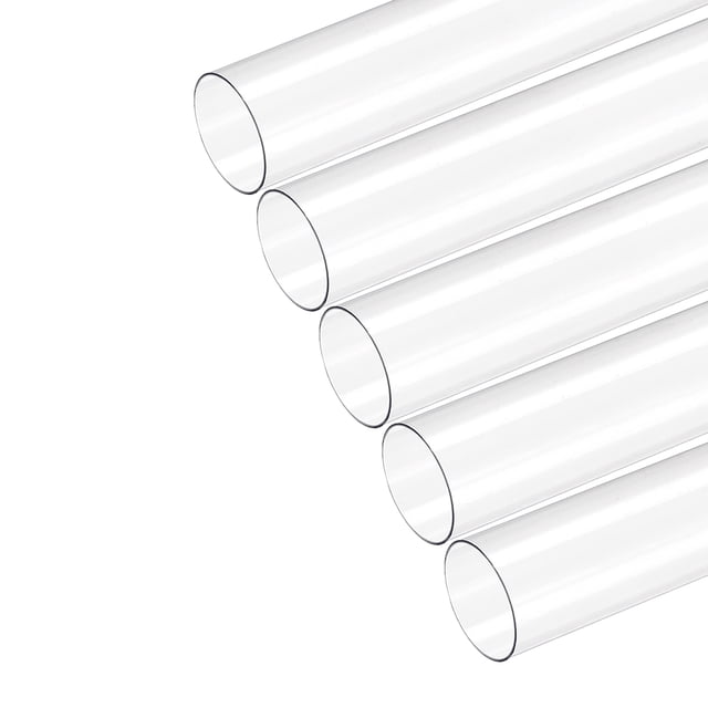 Plástico Tubería Rígido Policarbonato Redondo Tubo Transparente 0,78"(20mm) ID 0,83"(21mm) OD 6" (150mm) Alto Impacto para Iluminación, Maquetas, Agua Plomería, Paquete de 5