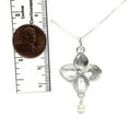 thumbnail image 3 of Celtic Quatrefoil Flower Necklace Sterling Silver - Gift Boxed with Good Luck Story Card - Handcrafted in USA, 3 of 5