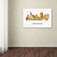 thumbnail image 3 of Trademark Fine Art 'Cincinnati Ohio Skyline WB-1' Canvas Art by Marlene Watson, 3 of 3