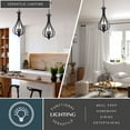 thumbnail image 4 of Monrovia 3 Light Bronze Open Cage Teardrop Pendant Light, 4 of 13
