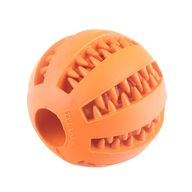 Pelota interactiva elástica para perros pequeños, juguete masticable para cachorros, Limpieza de dientes, Bola de comida de goma, accesorios para mascotas