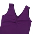 thumbnail image 5 of Sxiwei Girls 2Pcs Ballet Dance Outfits Classic Tank Top Tied Skirted Leotard for Gymnastics Ballet Dark Purple S, 5 of 7