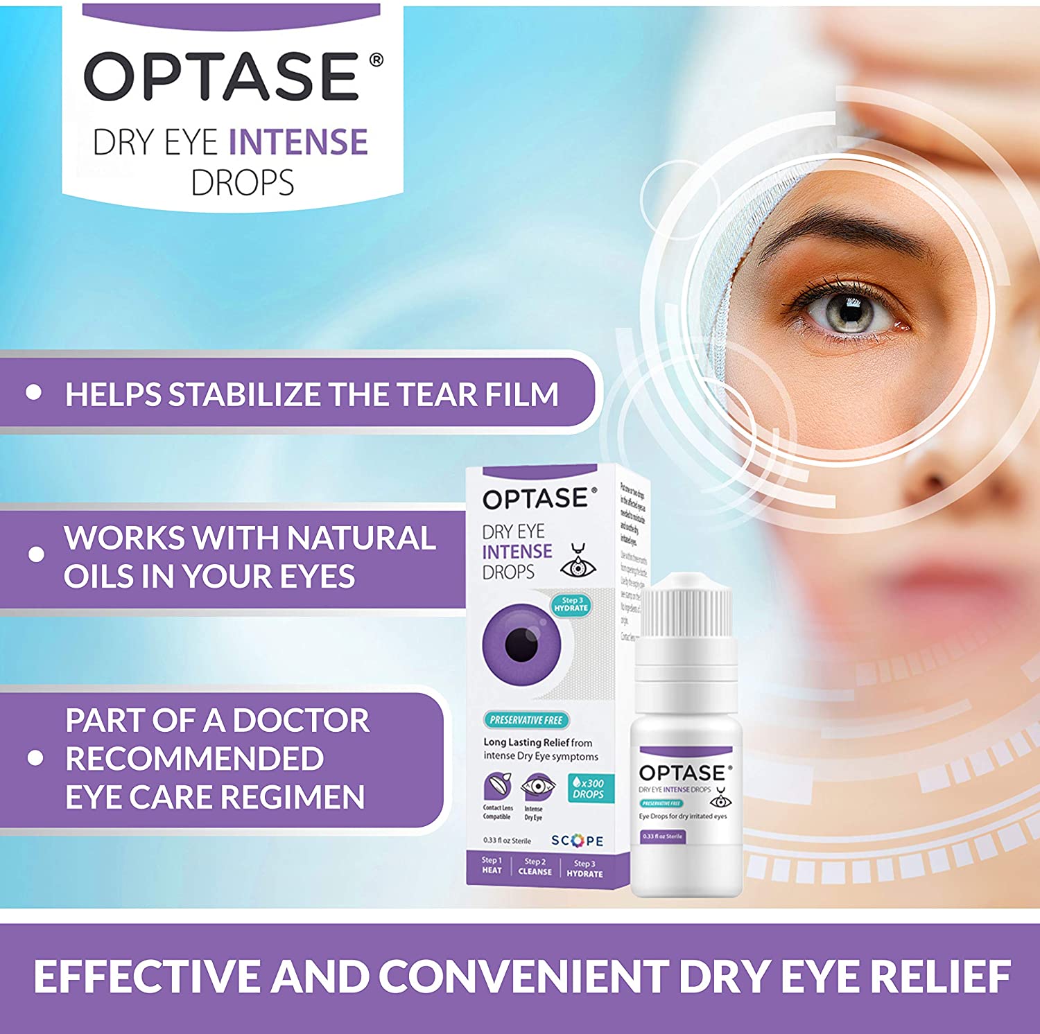 OPTASE Dry Eye INTENSE Drops - Preservative Free for Dry Eyes - Step 3 ...