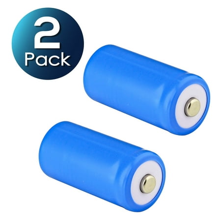 2 Pack Insten CR123A CR 123 123A Rechargeable Lithium-ion Battery,