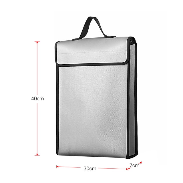 Fireproof Fireproof Document Bags Waterproof Liquid Silicone Material Heat Insulation 1200 degrees Celsius Fire Resistant Big Capacity Safe Bag for File Cash Passport Tablet