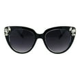 thumbnail image 2 of Womens Rhinestone Sunglasses Butterfly Cateye Fashion Eyewear UV 400 Black, 2 of 4