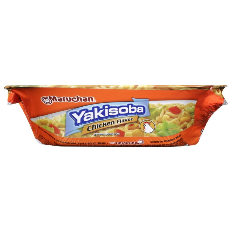6 pack) Maruchan Yakisoba Chicken Flavor Noodles, 4 oz Shelf