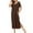 Brown summer dresses, variant on Wycnly Dresses for Women 2024 Casual Sleep Dresses for Women Casual V Neck Short Sleeve Pocket Sleepwear Homewear Ladies Side Slit Nightgown Pajama Dress Long Dress for Women