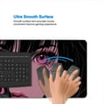 thumbnail image 4 of Anime Girl Gaming Large Mouse Pad, Manga Pink Eyes Cute Cat Large Gaming Mouse Mat with Stitched Edges,Non-Slip Waterproof Rubber Base Mous Mat, Office Computer Keyboard Laptop Home, 31.5”x11.8”, 4 of 7