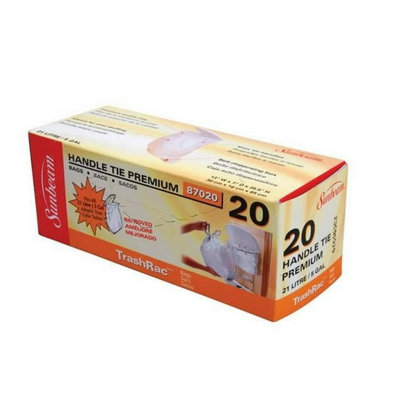 Sunbeam Trashrac 87020 5 gal Trash Bags