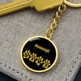 thumbnail image 6 of Basenji Mama Circle Keychain Stainless Steel or 18k Gold Dog Mom Pendant, 6 of 12