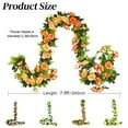 thumbnail image 3 of Artificial Rose Vine Garland Verdsylv 1 String Faux Multi-Head Rose Vine - Hanging Silk Flower Garland for Wedding Party Garden Wall Living Room Decor, Assorted Colors, Multi-Head Silk Flowers, A, 3 of 9