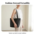 thumbnail image 5 of Rushawy Large Tote Bag Spacious Interior Faux Leather Tote Bag Fashionable Handbag for Moms, Shopping, Travel, School, 5 of 5