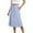Sky Blue, variant on XIAONU Womens Skirts Casual Elastic High Waisted Elegant Skirt Mid Length Fashion Solid Color Versatile Long Skirt