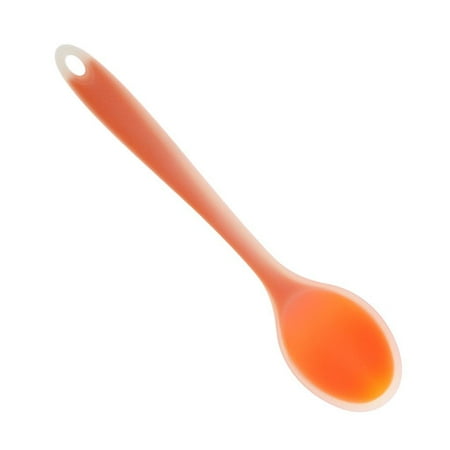 

Dinner Table Soup Spoon Silic Tablespoon Long Handle Flatware 20.5x4.5cm - Orange #1