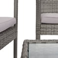 thumbnail image 4 of SAFAVIEH Outdoor Collection Bassey 4-Piece Patio Set Grey/Grey, 4 of 7