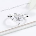 thumbnail image 4 of Sterling Silver flower ring with crystals, 4 of 6