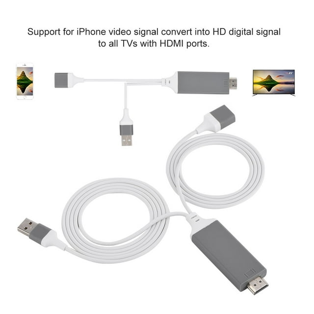 Plug And Play, Digital Phone To Adapter, Lightweight AV Adapter, For HDTV