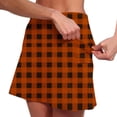 thumbnail image 4 of Lenpel Skorts for Women Plaid High Waisted Pull on Printed Tennis Sports Skirt Shorts Athletic Workout Skorts with Pockets, 4 of 6