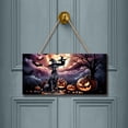 thumbnail image 2 of Spooky Halloween Night Witch Great Dane Glowing Pumpkins Landscape Wood Sign Danes Dog Lover Gifts Hanging Wall Home Decor - 12015, 2 of 5