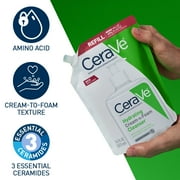 CeraVe Hydrating Cream-to-Foam Cleanser & Makeup Remover for Dry Skin, Refill 16 fl oz