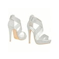 thumbnail image 5 of Women's High Heels Open Toe Ankle Strap Stilettos Platform Sexy Party Heeled Sandals, 5 of 5
