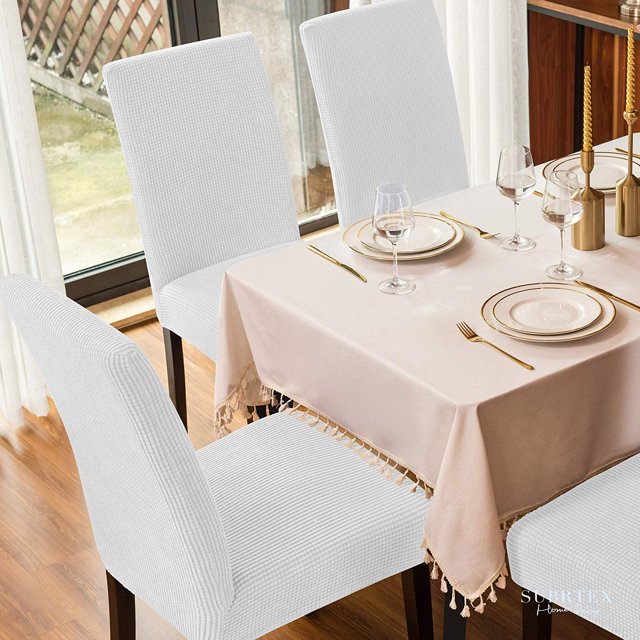 Subrtex Housse Extensible pour Chaise de Salle à Manger à Carreaux