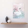 thumbnail image 4 of Artery8 Lake Swan Pink Green Light Watercolour Painting Living Room Large Wall Art Poster Print Thick Paper 18X24 Inch, 4 of 5
