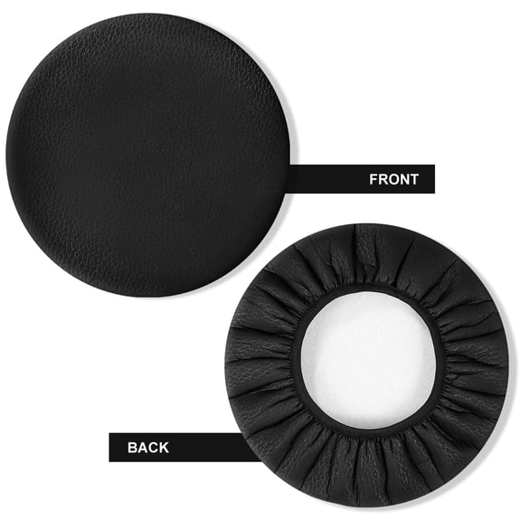 SEWOART Round Barstool Cushion, Black Cotton-Polyester Blend with Non- Backing, Comfortable Seat Pad for Kitchen and Home