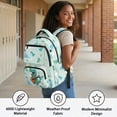 thumbnail image 5 of Yspwyqan Little Boys Backpack, 17 Inch Casual School Bag, Guitar Dino 600D Polyester Backpack for Kids, Adjustable Straps, Front Pocket for Preschool Kindergarten, 5 of 7