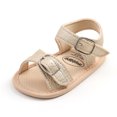 thumbnail image 5 of LoyisViDion Toddler Shoes Clearance Baby Boys Girls Sandals Soft Shoes Non-Slip Rubber Sole Summer Flat Walking Shoes Gold 0-3Months, 5 of 9
