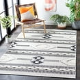 thumbnail image 2 of SAFAVIEH Cottage Euphemia Geometric Indoor/Outdoor Area Rug, Ivory/Black, 5'3" x 7'7", 2 of 6