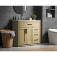 thumbnail image 3 of Elegant Kitchen and Bath Alden 36 Inch Single Bathroom Vanity In Honey Brown, 3 of 10