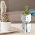 thumbnail image 3 of florero de ,arte creativo escultura florero ,colección macetero pot humano sulputre,macetero de cabeza s de cara para plantas únicas,s flor exterior perfecl florero de retrato, 3 of 8