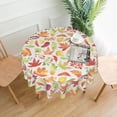 thumbnail image 2 of Round Tablecloth 60 Inch,Stain Resistance Polyester Fall Table Cloth Round,Table Cover for Kitchen Dining Table, Buffet Parties and \u200bHoliday-Fall Maple Leave, 2 of 6