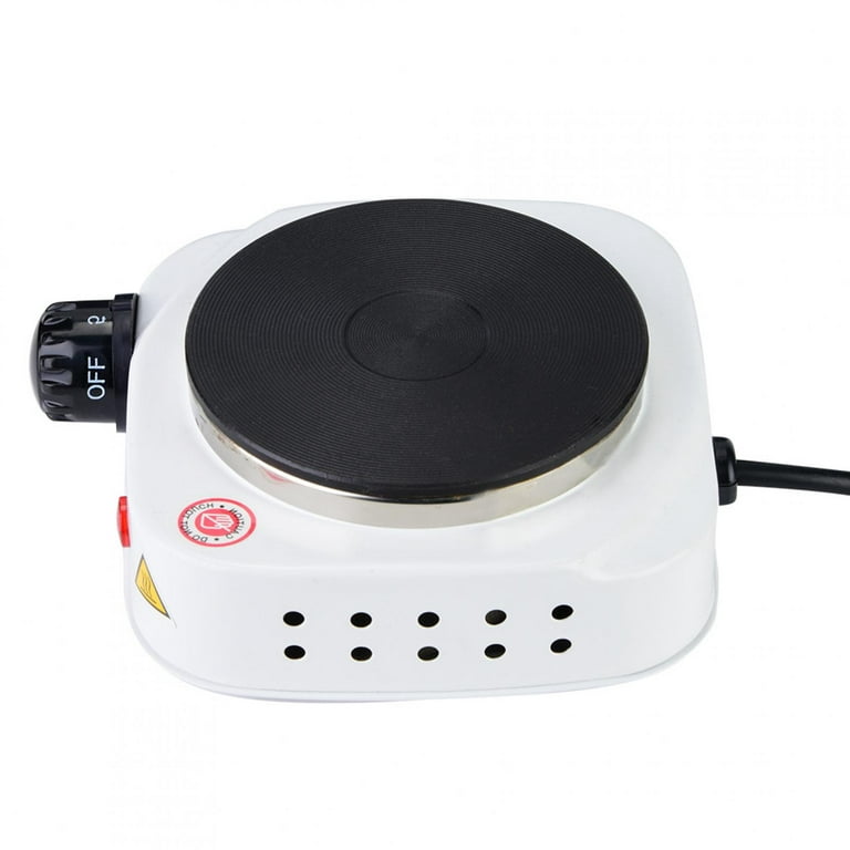 Tebru Portable Electric Stove,1000W Household Mini Portable Electric Stove  Heater Heating Plate for Coffee Tea White, Electric Heating Plate 110V 