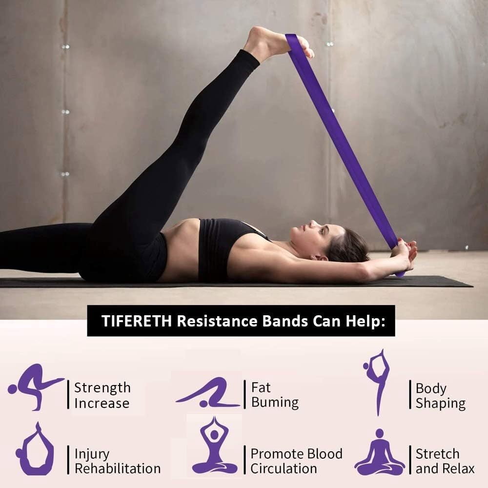 DADHOT Pull-Up Bands Resistance-Bands Exercise-Bands - Pull up Assistance Bands Workout Bands Resistance for Women Long Resistance Bands Resistance Loop Bands Perfect for Gym Home（Purple (35-85lbs)）