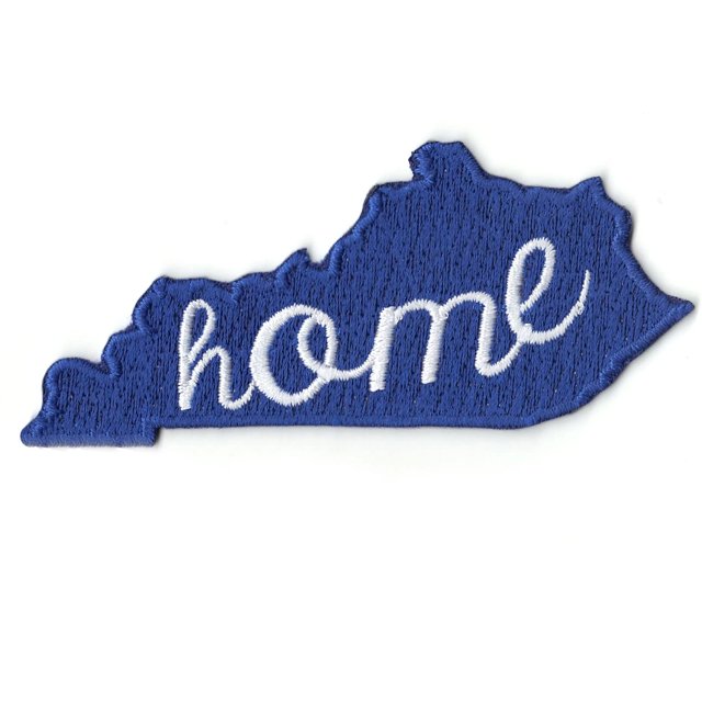Kentucky Home State Patch Love Badge Embroidered Iron On