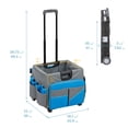 thumbnail image 2 of ECR4Kids Universal Rolling Utility Cart with Canvas Organizer Bag, Mobile Storage, Blue/Grey, 2 of 9