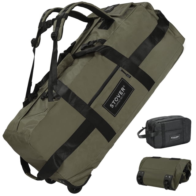 Bolsa de viaje con ruedas STOVER de 80 litros con ruedas, bolsa de viaje y neceser